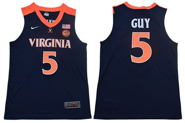 Men Virginia Cavaliers #5 Guy Blue Nike NBA NCAA Jerseys->more ncaa teams->NCAA Jersey